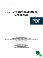 Proyecto Instalación de Megafonía