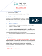 Plano Terapeutico Fonoaudiologico Pedro Lucca