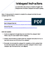 Rock Cycle Webquest Instructions