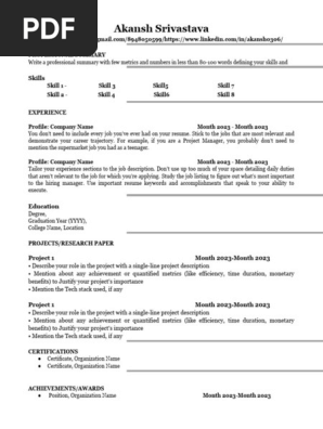 ATS Friendly Resume