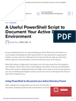A Useful PowerShell Script To Document Your Active Directory Environment - Petri IT Knowledgebase