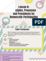 Lesson 8 - Principles, Processes and Procedures For Democratic Participation