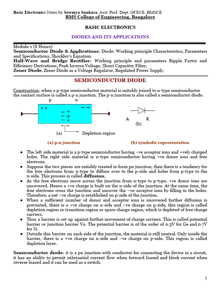2054359797BASIC ELNSUNIT1 NOTESDiodes PDF PN Junction Rectifier