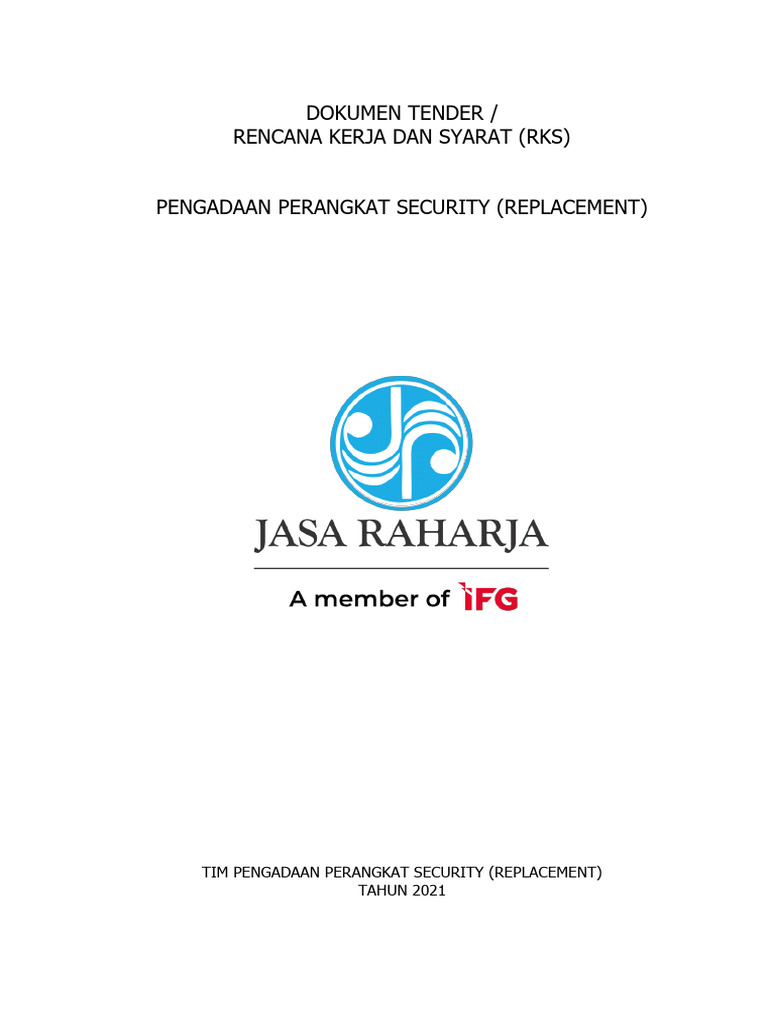 RKS Tender Pengadaan Perangkat Security | PDF
