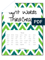 Dolch Sight Words Third Grade
