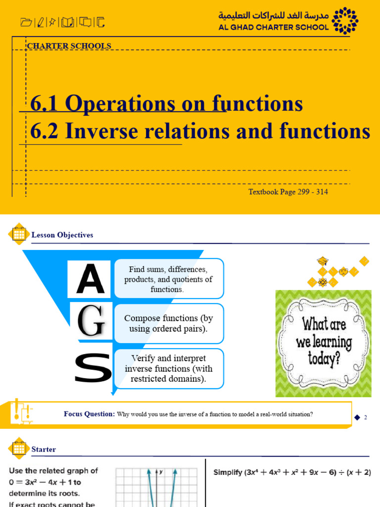 6.2 Inverse Relations and Functions - Lesson 2 | PDF | Function ...
