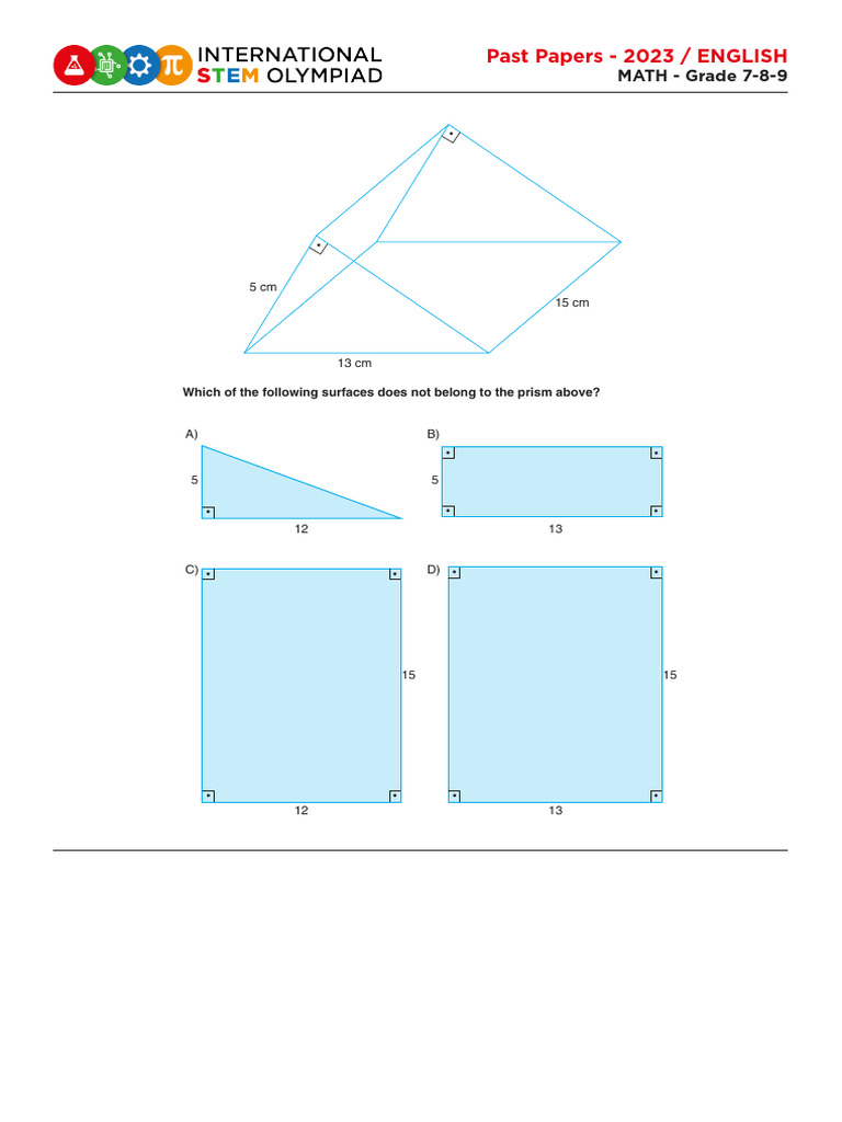 Grade 7-9 Math Practice Questions | PDF | Mathematics | Elementary ...