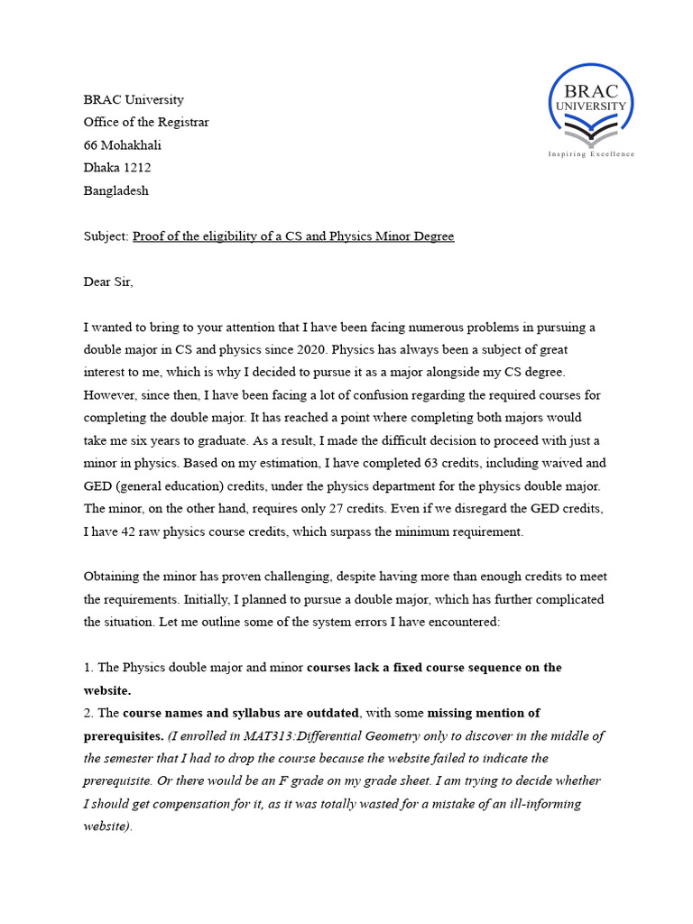 Degree Letter | PDF
