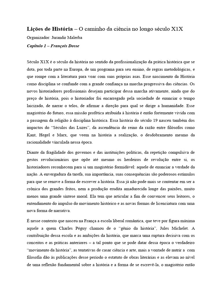 Li es de hist ria o caminho da ci ncia no longo s culo x1x pdf