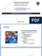 2024-01-19 Curso para SERUMS FyB-UNMSM - Tecnología Farmacéutica - Formas Farmacéuticas