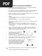 Electrostatics ws2