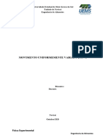 Relatório Física Experimental - Eng. de Alimentos