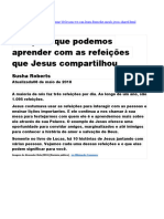 10 Lições Que Podemos Aprender Com As Refeições Que Jesus Compartilhou