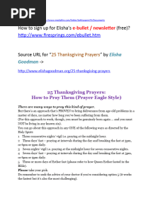 25 Thanksgiving Prayers
