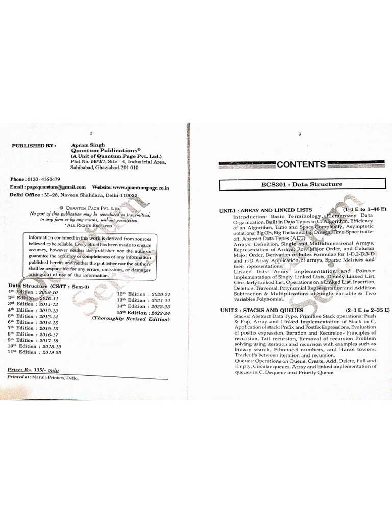 DS 2nd Yr. Quantum ? 2023-24 | PDF