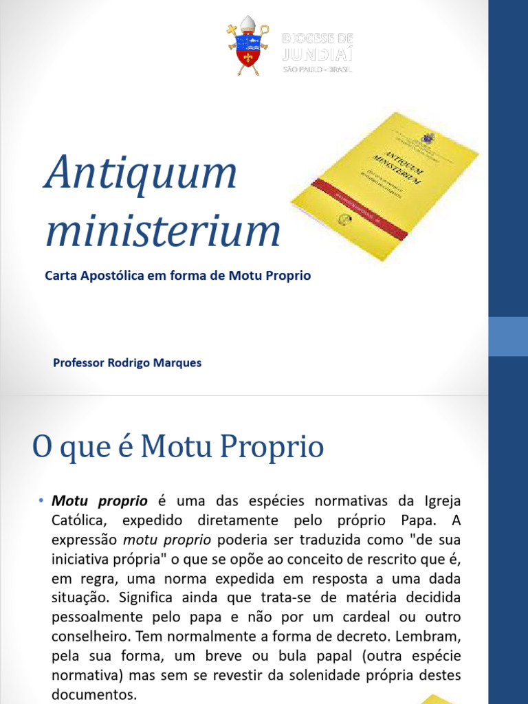 Antiquum Ministerium Download grátis PDF Igreja católica Catecismo