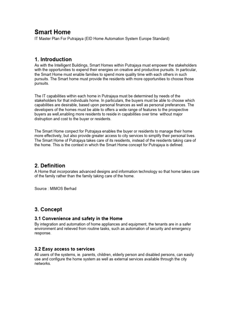 Smart Home Pdf Home Automation Automation