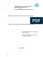 Rédaction Des Actes de l'OMP Par l'AG PUNGWE NEMBA