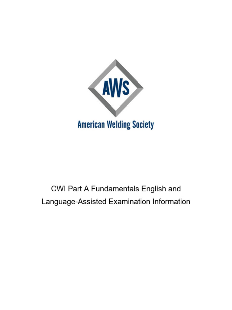 CWI Part A Fundamental LanguageAssisted Exam Info | PDF ...