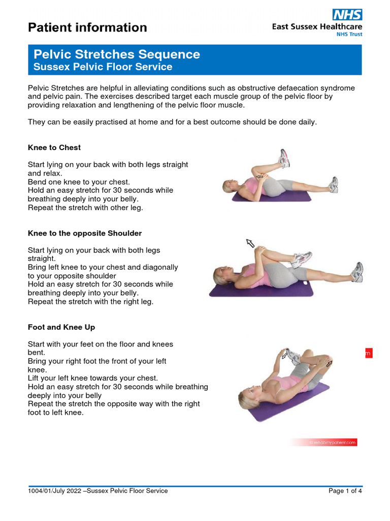 ナタリー Pelvic Floor Stretch Guide | PDF | Knee | Abdomen
