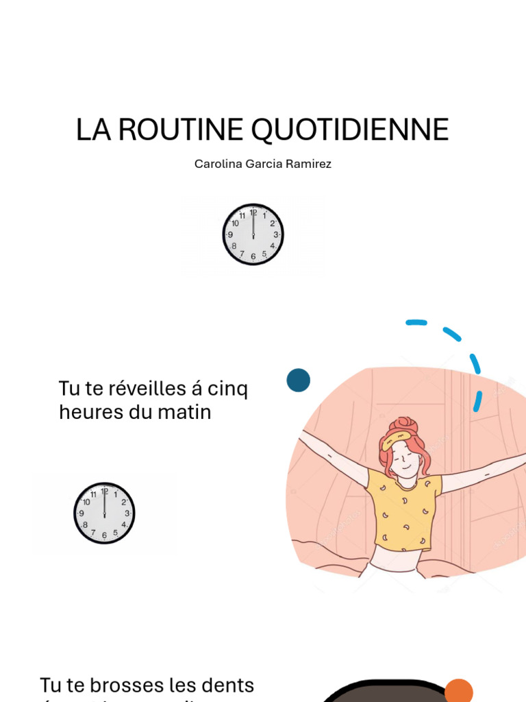 Routine Quotidienne de Carolina Garcia | PDF