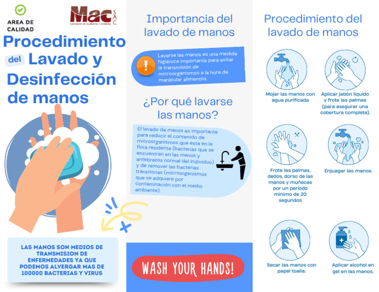 N°02 Lavado y Desinfección de Manos | PDF | Lavado de manos | Ciencias ...