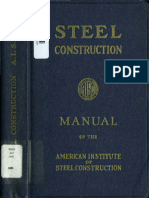 AISC Steel Construction Manual 5th Edition 9th Print 1949