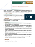 Temario Diplomado en Dirección y Desarrollo de Negocios