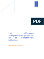 Las Cláusulas Interpretativas Previstas en La Constitución Boliviana Final