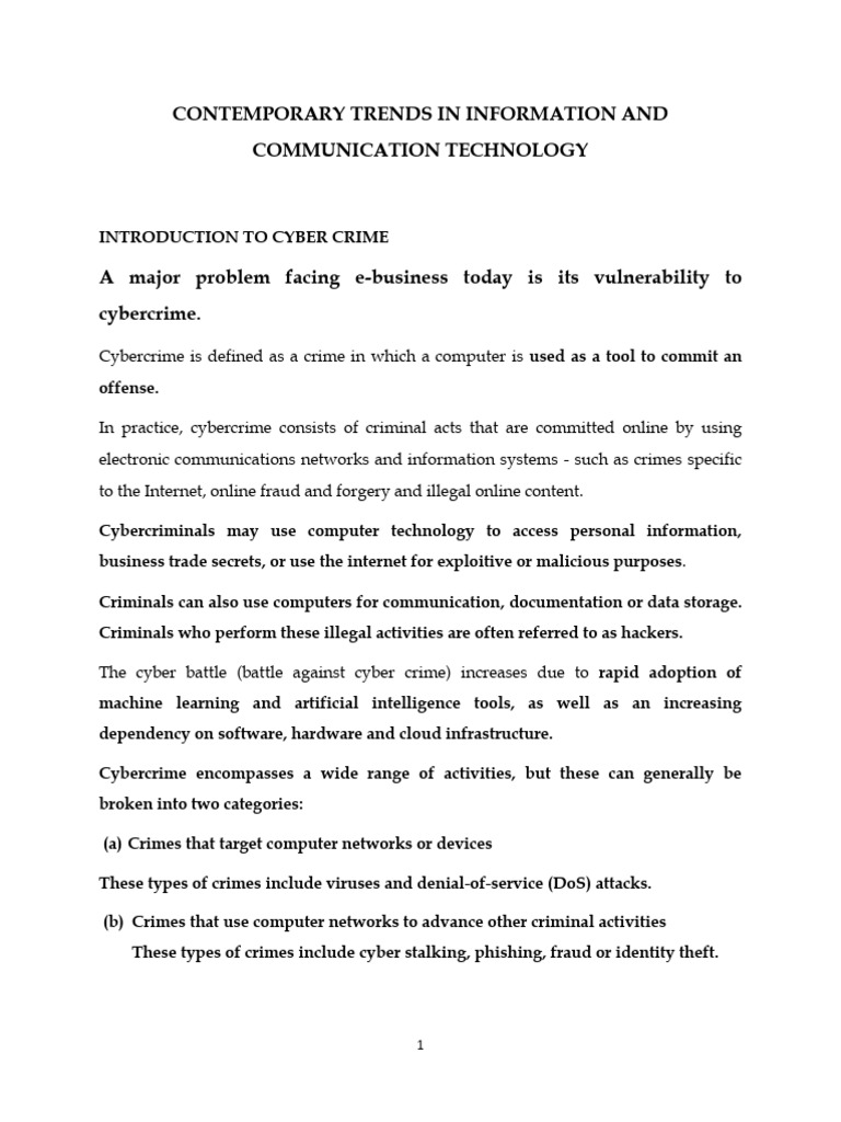 Understanding Cyber Crime Trends | PDF | Cybercrime | Information Security