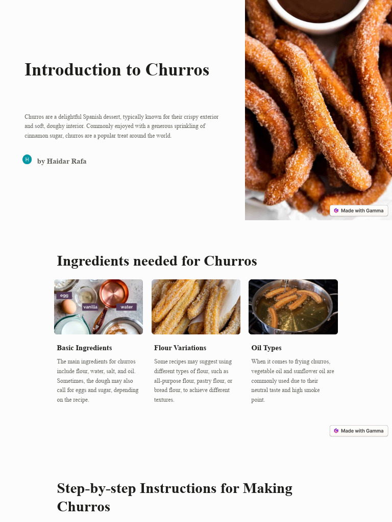 All About Churros: Types and Tips | PDF | Foods | Cuisine