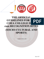 Coea College Days Final and Compiled Guidelines Socio Literary Sports