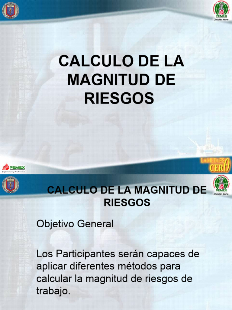 Cálculo de la Magnitud del Riesgo | PDF | Riesgo | Probabilidad