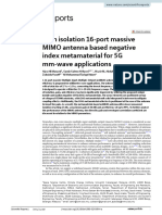 High Isolation 16 Port Massive MIMO Antenna Based Negative Index Metamaterial For 5G MM Wave Applications