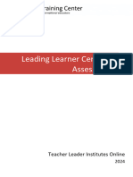 TLI Learner Centered Assessment - Winter 2024 Online F