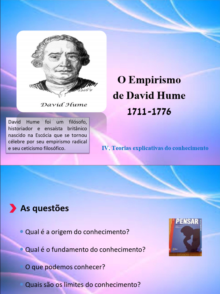 Apresentação 4 - O Empirismo de David Hume1 | Download grátis PDF ...