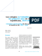 Los Colegios de Vida Republicana,: en Colombia en Los Primeros Años 1819-1828
