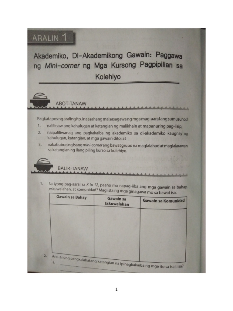 Module 1 Filipino Sa Piling Larang | PDF