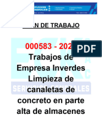 PT - 000583 - 2023 Trabajos de Empresa Inverdes - Limpieza de Canaletas de Concreto en Parte Alta de Almacenes