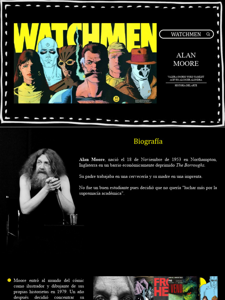 Biografía y análisis de Watchmen | PDF