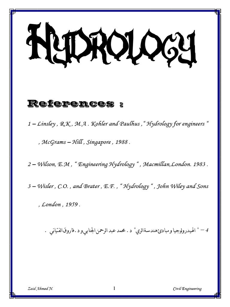 Hydrology 1 51 Pdf Humidity Hydrology