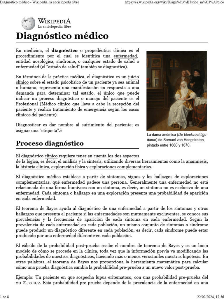 Ejemplo de Diagnóstico Médico | PDF | Diagnostico medico | Sensibilidad ...