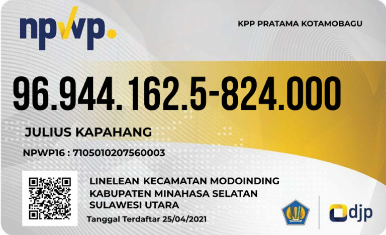 Template NPWP 2022 PDF
