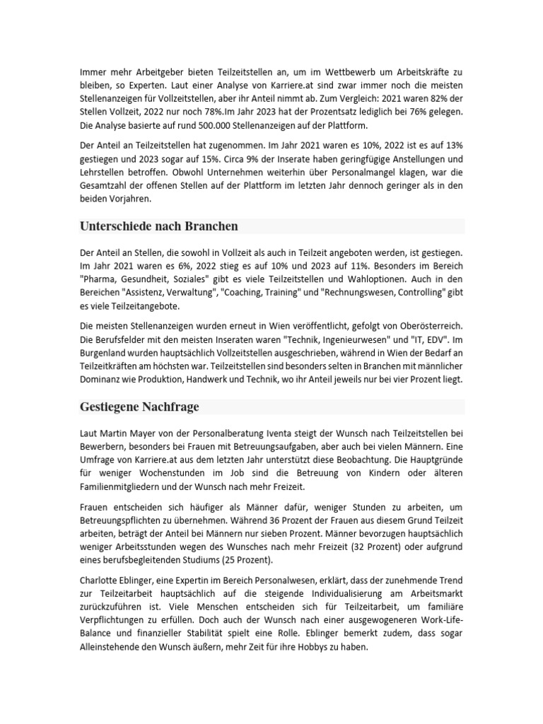 teilzeitarbeit celle