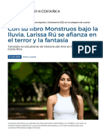 Con Su Libro Monstruos Bajo La Lluvia Larissa Ru Se Afianza en El Terror y La Fantasia