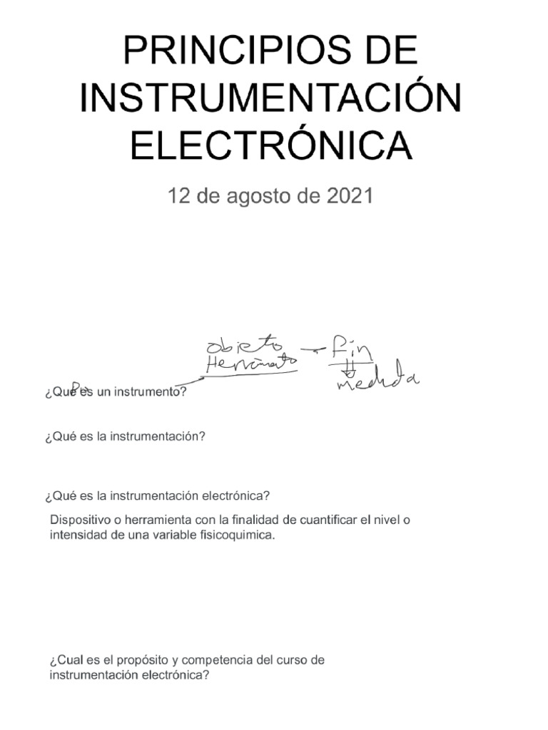 Fundamentos de Instrumentación | PDF