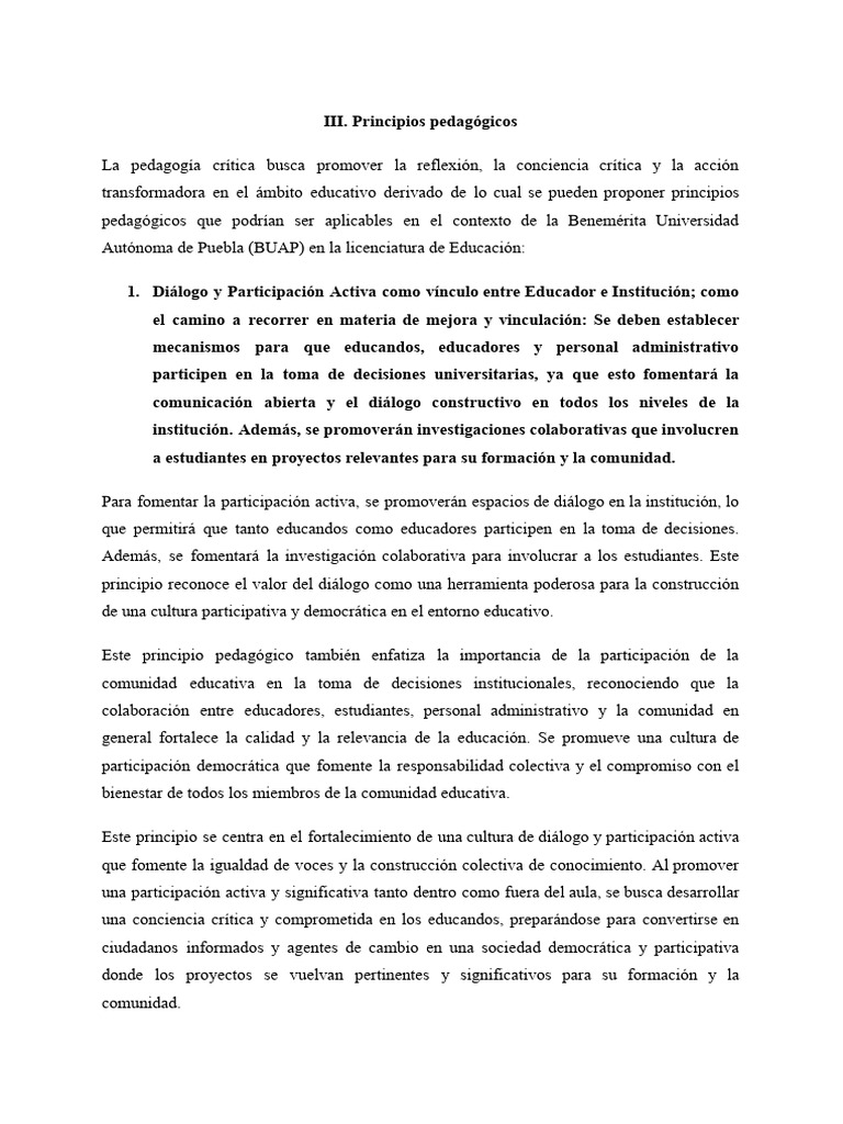 Principios Pedagogicos Diseño Curricular | PDF | Plan de estudios ...