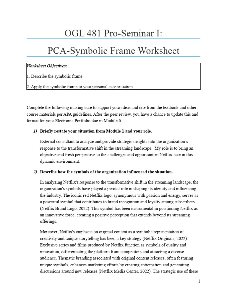 5 Symbolic Frame Worksheet-1 | PDF | Brand | Narrative