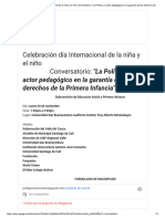 Celebración Día Internacional de La Niña y El Niño Conversatorio: "La Política Un