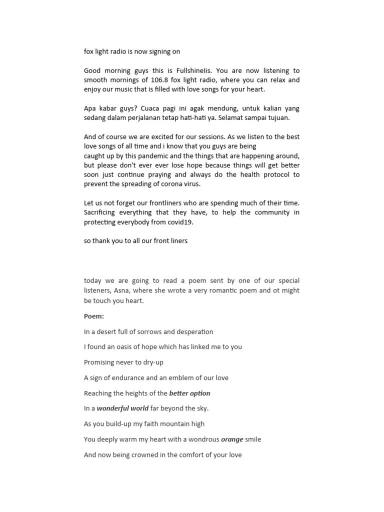  english vo sample for radio script commercials the voicespire